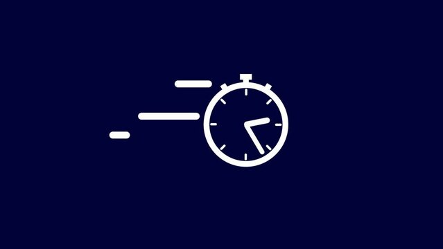 Quick time spend stopwatch animation simple design. k1_1897