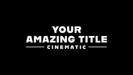 Epic Clean Cinematic Title Intro
