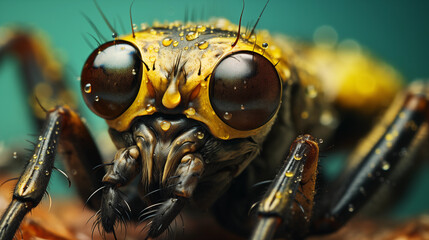 Extreme Close Up of Wasp