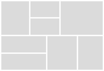 Obraz premium Pictures or photos frame collage photo frames and digital photo wall template