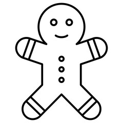 christmas gingerbread icon