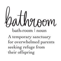 Stylish , fashionable  and awesome Bathroom typography art and illustrator