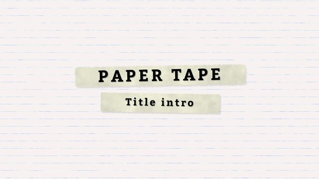 Stop Motion Paper Tape Title Intro