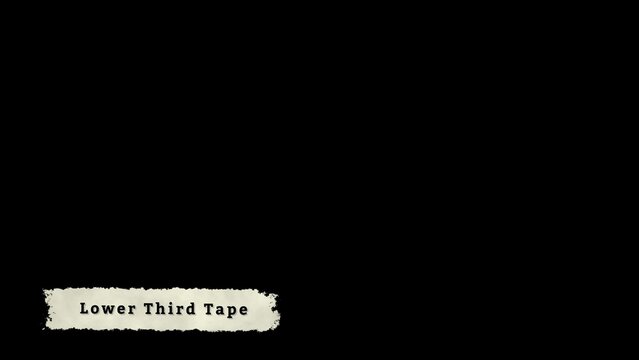 Paper Tape Lower Third Animation
