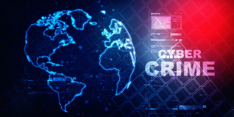 2d illustration abstract Cyber crime