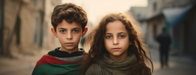 Children as victims of war - obrazy, fototapety, plakaty