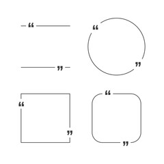 Quote frame with quotation marks. Speech citation.