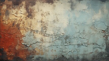 Layers of patina - aged wall with weathered and worn texture