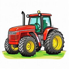 Obraz premium tractor isolated on white