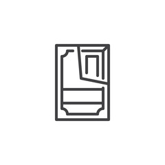 Chocolate bar line icon