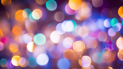 Fototapeta premium Blurring lights abstract circular bokeh.