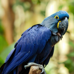 Hyacinth Macaw (Anodorhynchus hyacinthinus) is a large, brightly colored parrot native to South America.