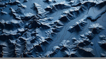 Mountain contour lines, Topographical art, Nature's blueprint with elevation markers,