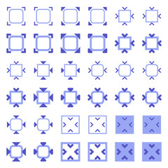 General arrow icons related to area expansion and reduction.
