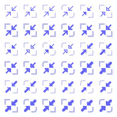 General arrow icons related to area expansion and reduction.
