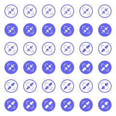 General arrow icons related to area expansion and reduction.
