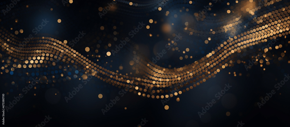 Wall mural abstract particles wave. elegant background for business tech presentations. generative ai.