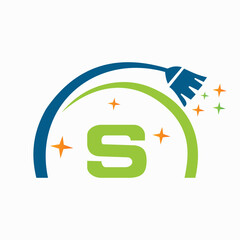 Cleaning Logo and Symbol On Letter S, House Clean Sign