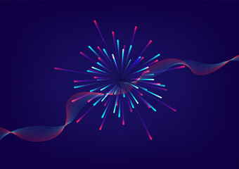 Christmas explosion electronic signal internet connection technology abstract background vector illustration 