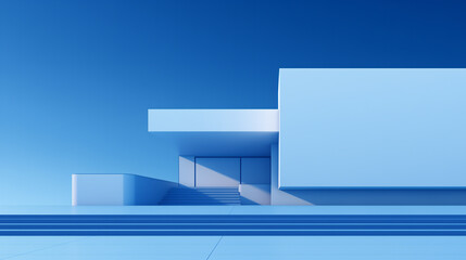 fondo abstracto estilo de arquitectura minimalista tonos azules 