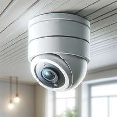 Dome CCTV camera indoors