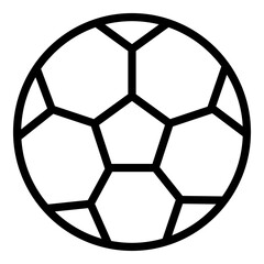 Obraz premium soccer ball icon outline black style