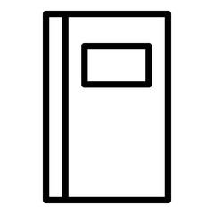 books icon outline black style