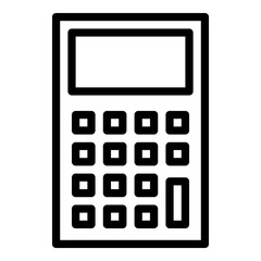 calculator icon outline black style