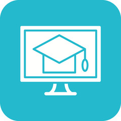 Online Course Line Icon
