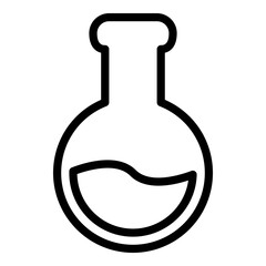 chemical bottle icon outline black style