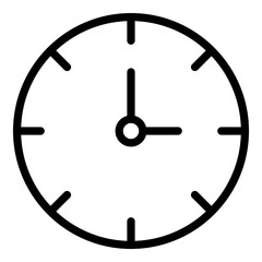 clock icon outline black style
