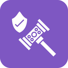 Legal Action Line Icon