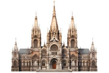 Fototapeta na wymiar cathedral isolated on transparent background, png file