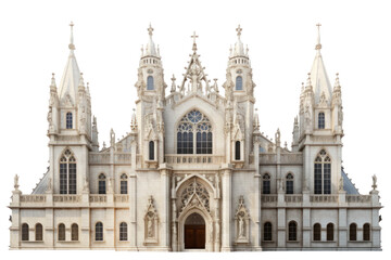 beautiful light cathedral isolated on transparent background, png file