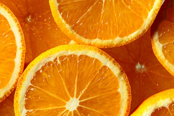 Orange slices as background texture.