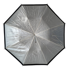 parapluie photo réflecteur argenté sur fond transparent