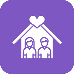 Happy Family Line Icon