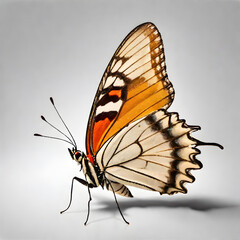 Fototapeta na wymiar butterfly with spread wings isolated on white background
