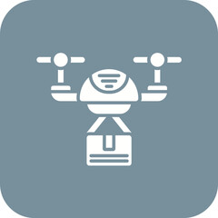 Drone Delivery Line Icon
