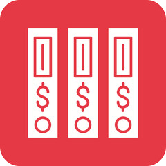 Business Files Line Color Icon