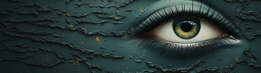 A close up of an eye , background, texture, banner