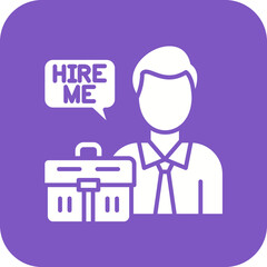 Job Seeker Male Line Icon