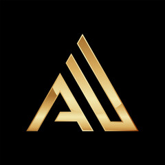 A Letter Mark Logo, Triangle Shape Design