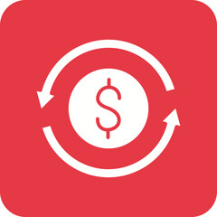 Money Transfer Line Color Icon
