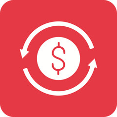 Money Transfer Line Color Icon