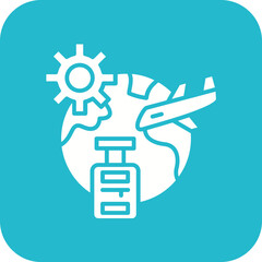 Travel Arrangement Line Icon