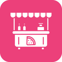 Pizza Stall Line Icon