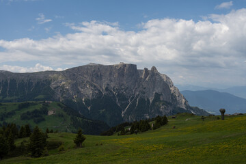 Das Schlernplateau - Bergpanorama aufgenommen von der Seiser Alm