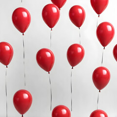 red balloon on white background