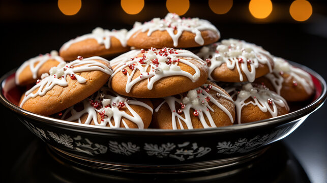 cookies in a bowl HD 8K wallpaper Stock Photographic Image
